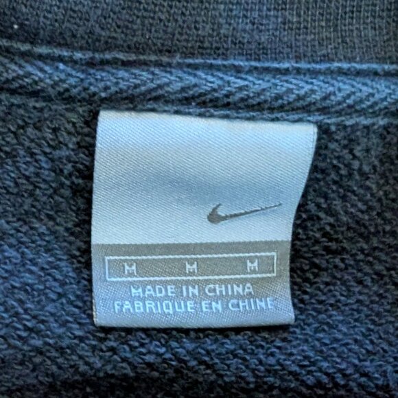 Y2K Grey Tag Orange Nike Logo Spell out Crewneck - Size M - Picture 2 of 3